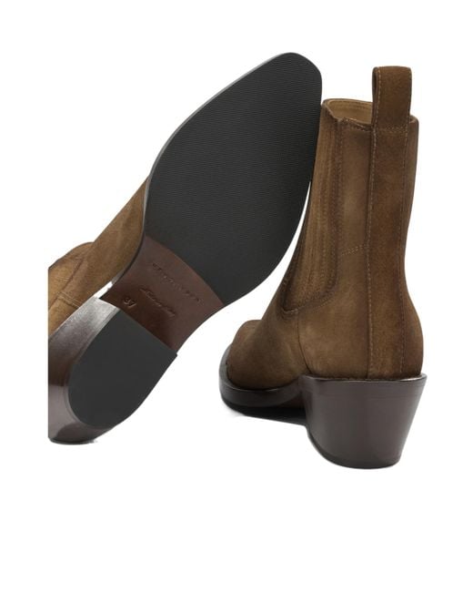 Henderson Brown Pointed-Toe Ankle Boots