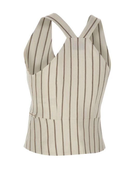Marella White Sleeveless Vest