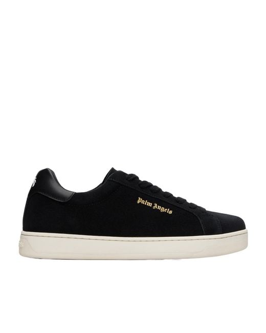 Palm Angels Black Classic Logo Tennis Sneakers for men