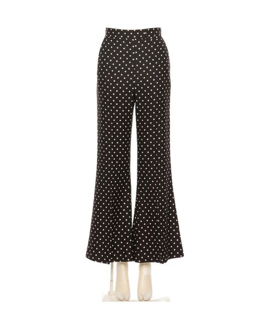 Valentino Black Polka Dot Printed Flared Pants