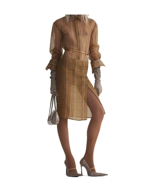 Mugler Natural Organza Wrap Skirt