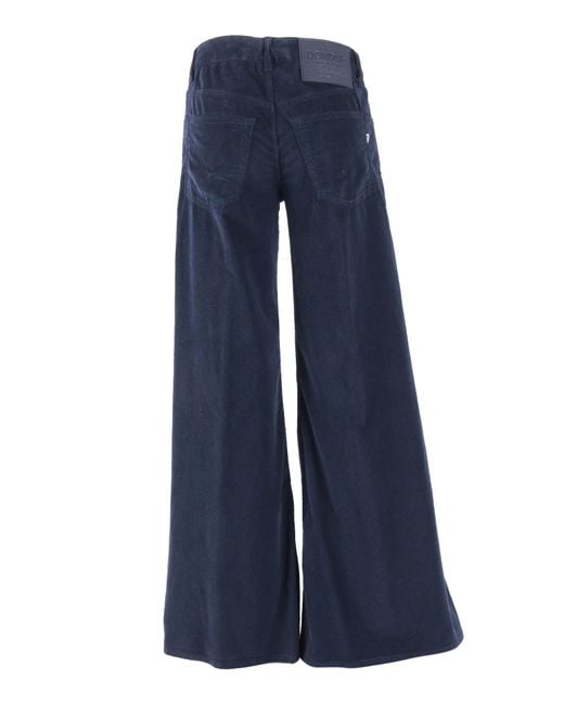 Dondup Blue Marlen Corduroy Wide-Leg Jeans
