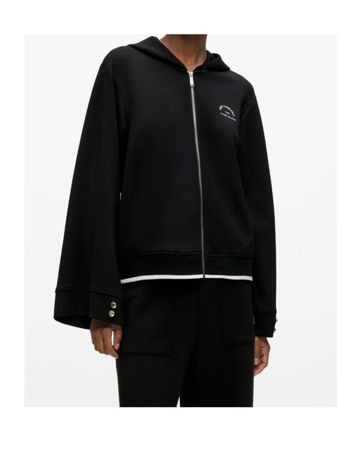 Karl Lagerfeld Black Rue St-Guillaume Zip-Up Hoodie