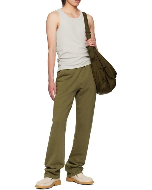 Entire studios Green Straight Organic Cotton Track Pants for men