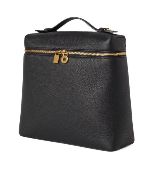 Loro Piana Black Extra Pocket L23.5 Backpack