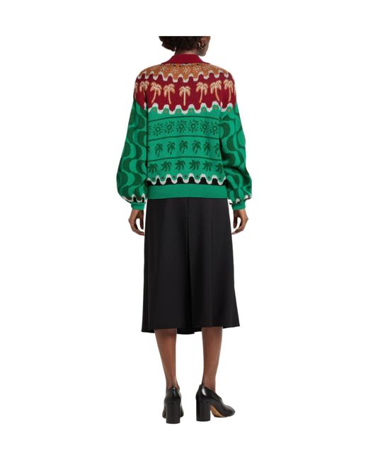 Farm Rio Green Printed Jumpers