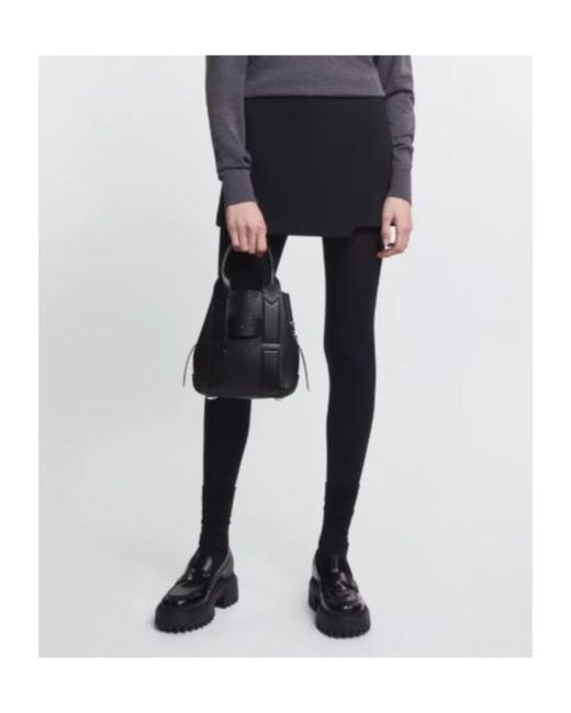 Hogan Black Script Small Shopping Bag