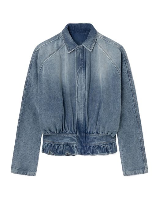 GIMAGUAS Blue Long-Sleeved Denim Jacket