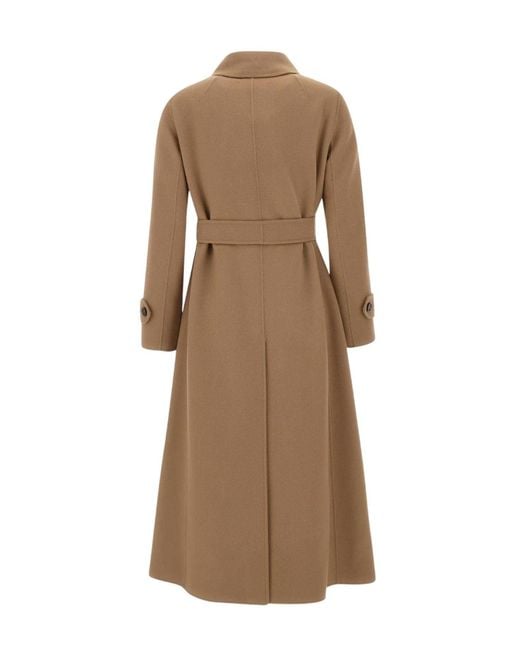 Max Mara Natural 'S Sem Double-Breasted Long Coat
