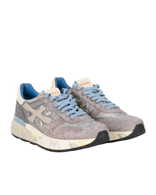 Premiata Gray Lace-Up Sneakers for men