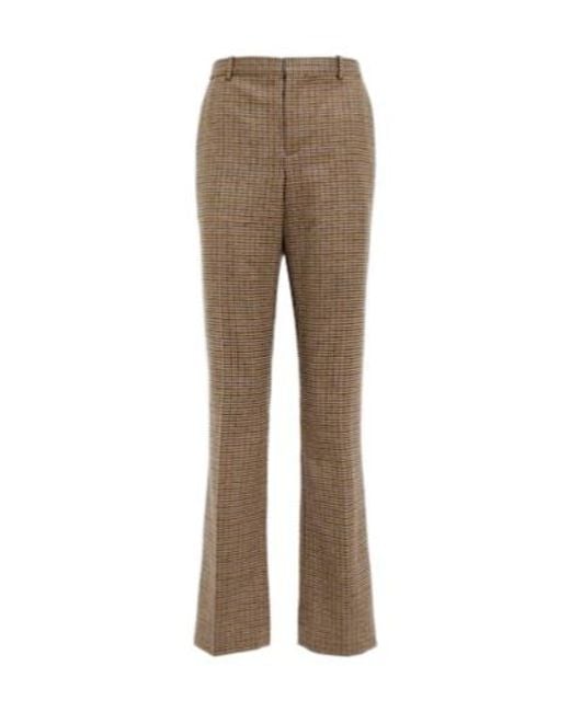 Loewe Natural Plaid High-Waisted Wool Pants for men