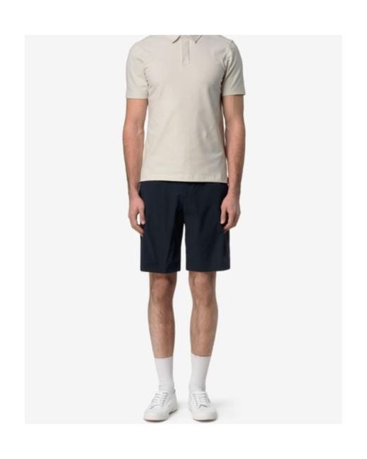 K-Way Blue Tailored Bermuda Shorts for men