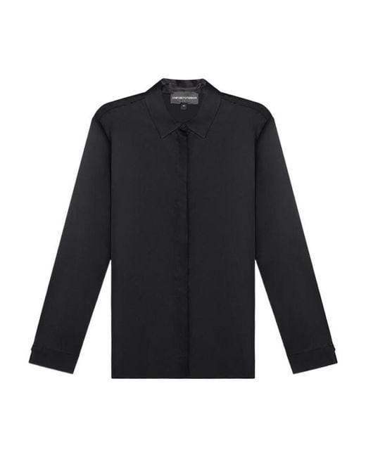 Emporio Armani Black Satin Shirt
