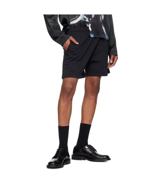Acne Black Fleece Track Shorts for men