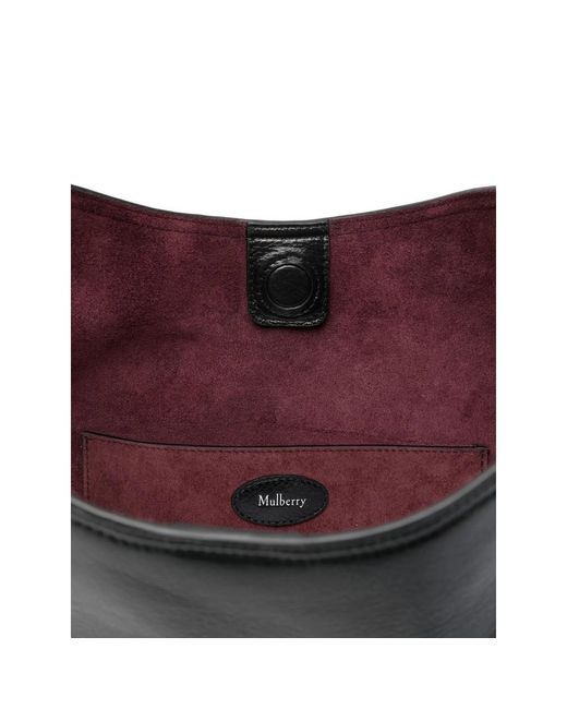 Mulberry Black Rivet Detailed Shoulder Bag
