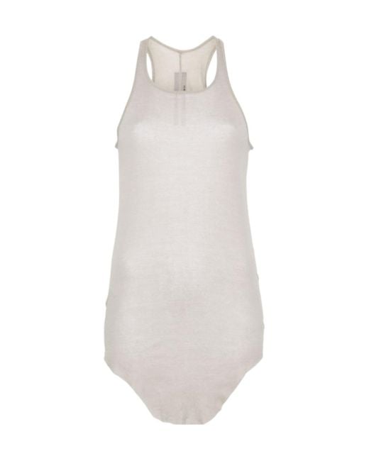 Rick Owens White Virgin Wool Sweater
