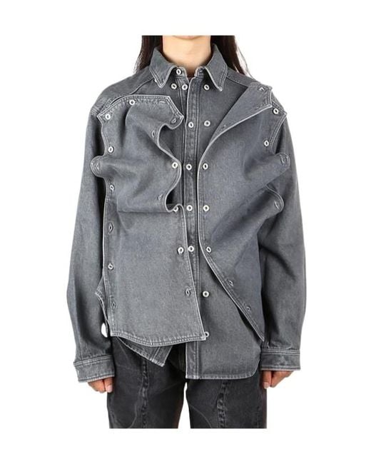 Y. Project Gray Denim Shirt for men