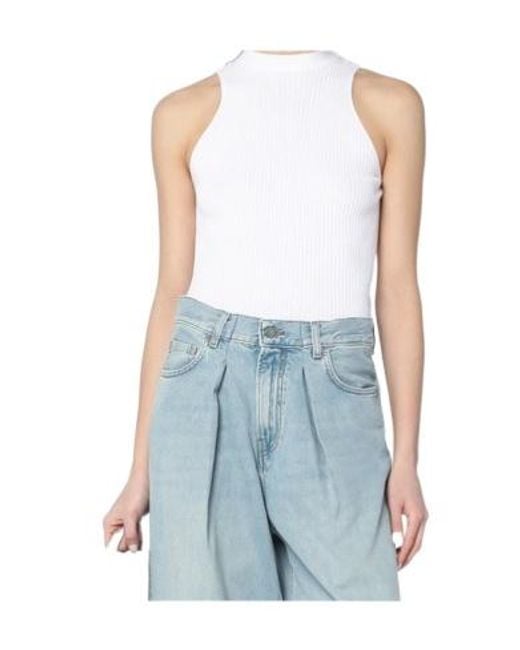 Roberto Collina Blue Cotton Top