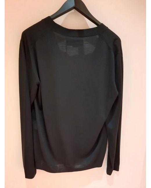 Gucci Black Logo Embroidered V-Neck Cardigan for men