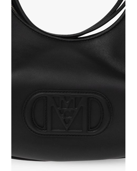 MCM Black Logo Shoulder Bag