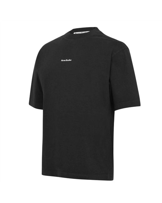 Acne Black Logo Short-Sleeved T-Shirt for men
