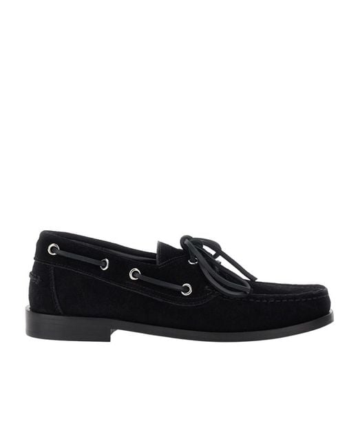 Aeyde Black Harris Round Toe Lace-Up Shoes