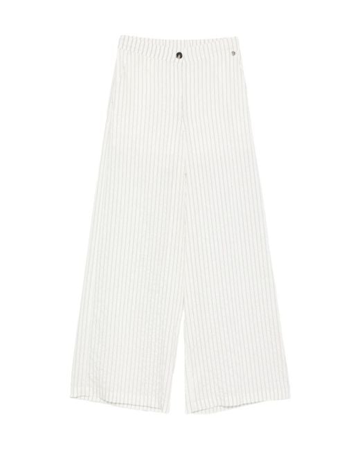 Liu Jo White Striped Pants