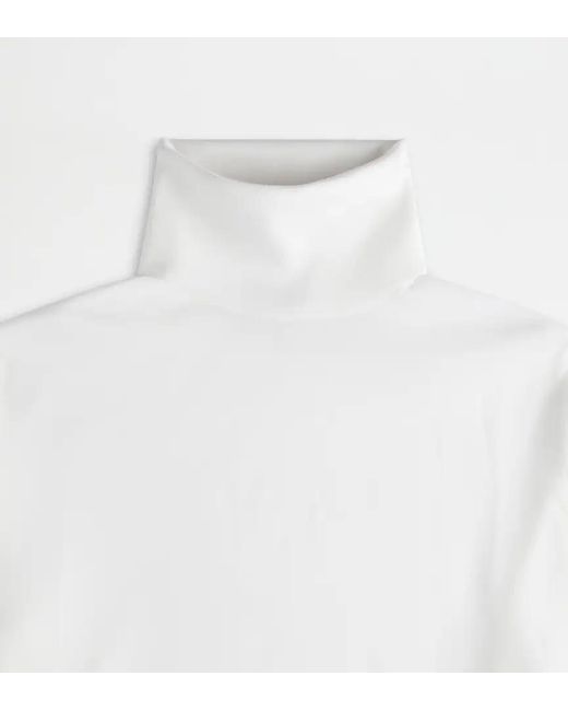 Tod's White Long-Sleeved Sweater for men