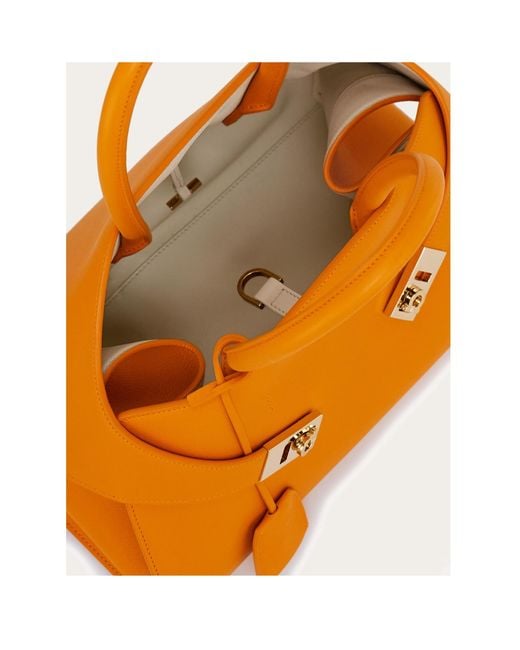 Ferragamo Orange Hug Handbag