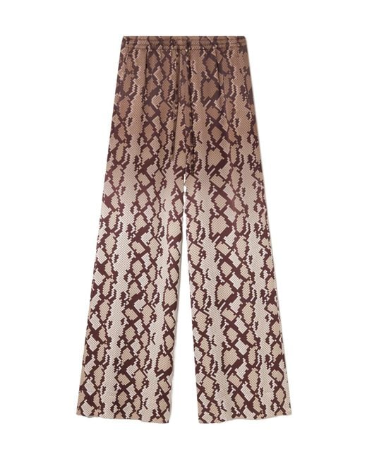 Stella McCartney White Snake Print Oversized Drawtstring Trousers