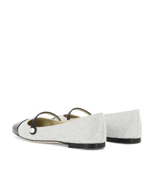 Jimmy Choo Multicolor Elisa Giltter Square-Toe Ballerinas