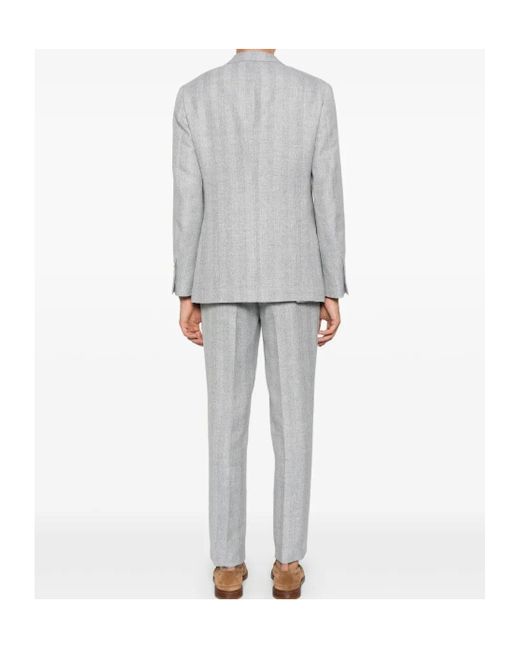 Brunello Cucinelli Gray Single-Breasted Blazer for men