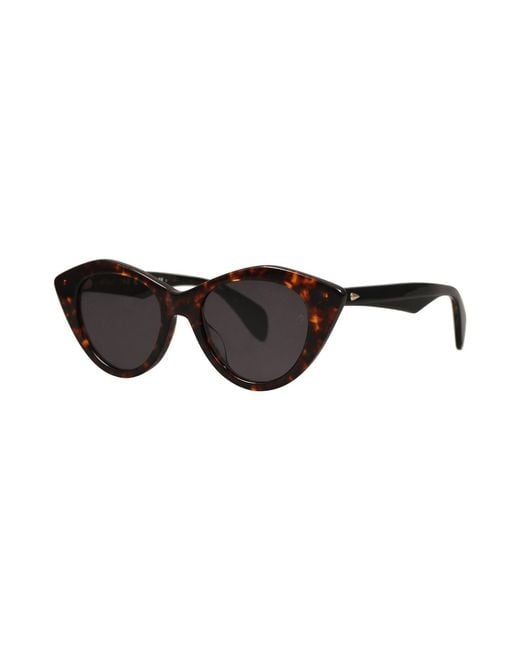 Rag & Bone White Fashion Cat-Eye Sunglasses