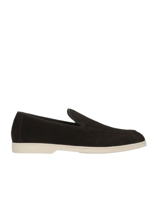 Doucal's Black Slip-On Loafers for men