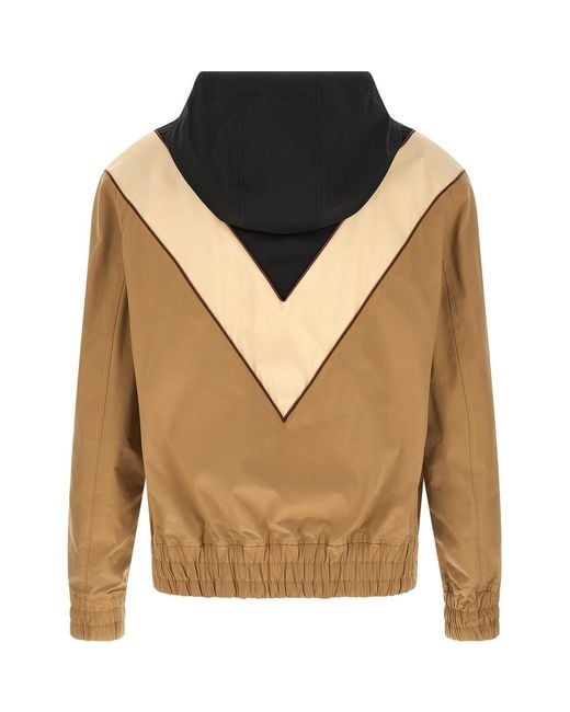 Valentino Brown Zip-Up High Neck Jacket for men