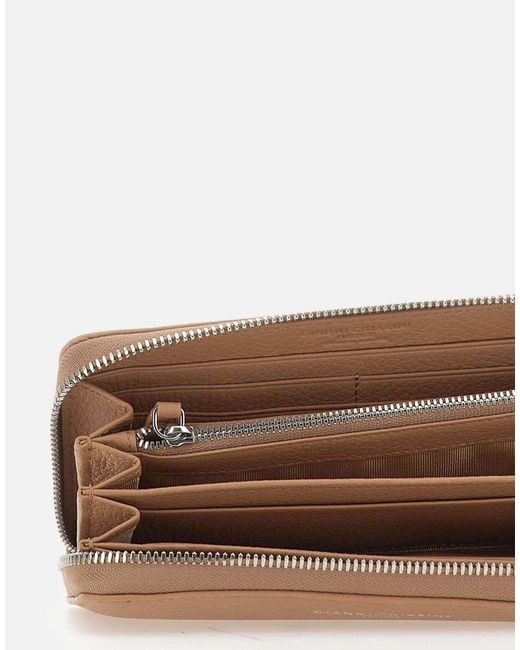 Gianni Chiarini Natural Grain Zip-Around Wallet