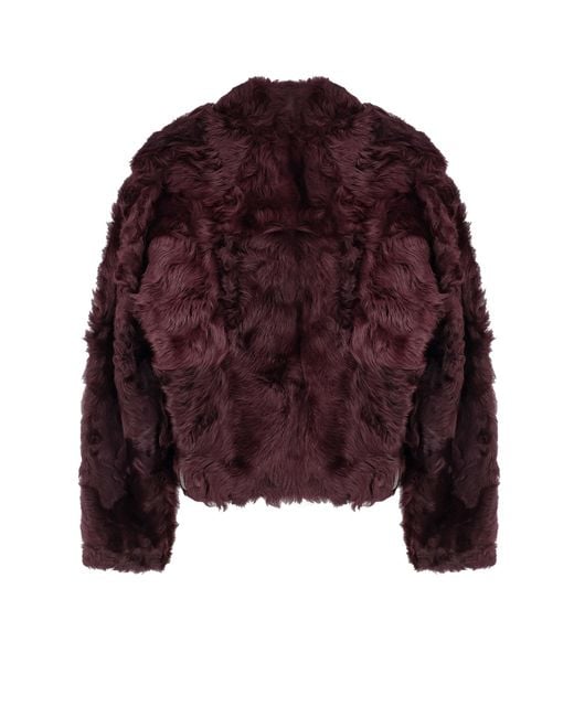 Brunello Cucinelli Purple Shearling Jacket