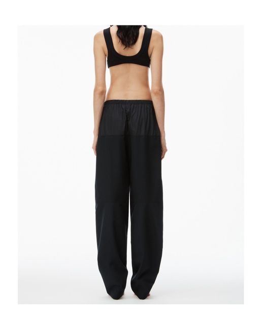 Alexander Wang Black Drawstring Nylon Trousers