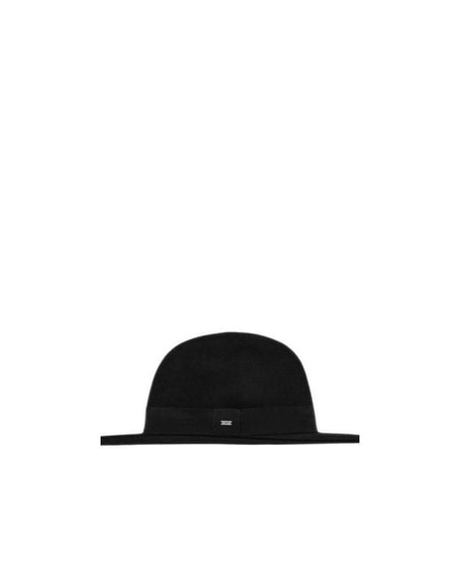 Saint Laurent Black Asymmetric Fedora Hat