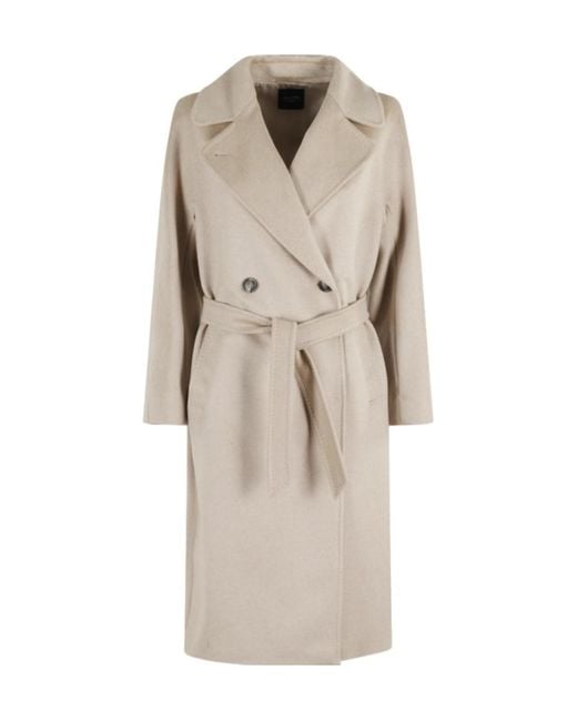 Weekend by Maxmara Natural Resina Belted Long Coat