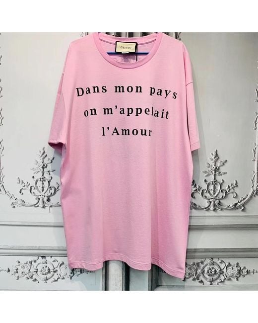 Gucci Pink Printed Short Sleeves