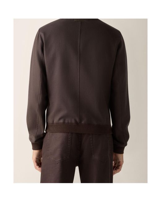 Zegna Black Long-Sleeved Casual Jacket for men