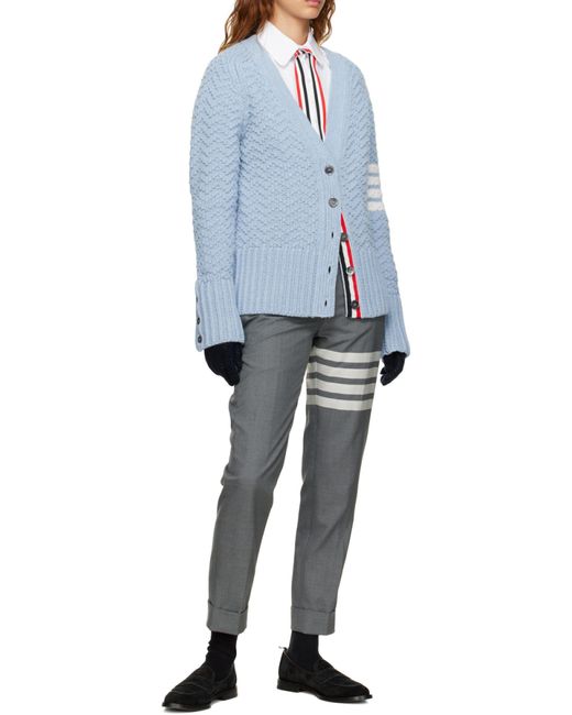 Thom Browne Gray 4-Bar Tailored Cropped Pants