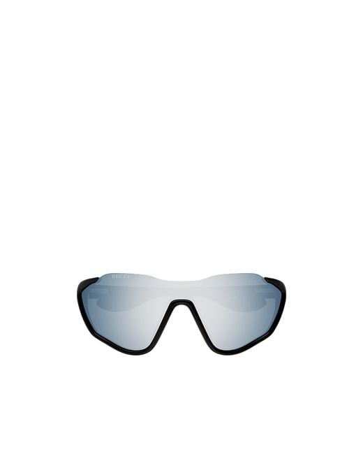 Gucci Blue Eyewear Mask-Shaped Sunglasses