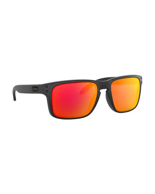 Oakley Red Holbrook Square-Frame Sunglasses