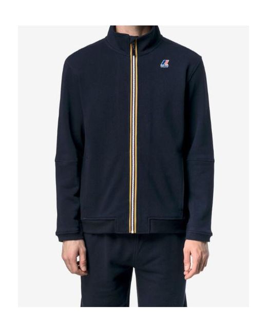K-Way Blue Pepin High Colloar Sweatshirt for men