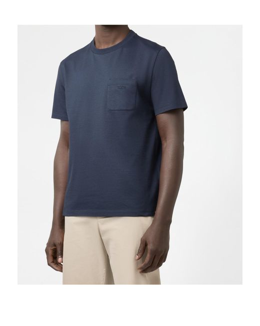 Tod's Blue Short-Sleeved T-Shirt for men