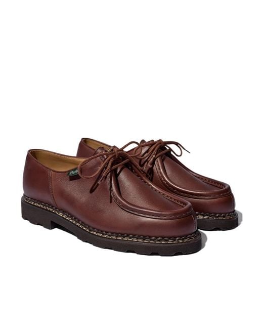 Paraboot Brown Chunky-Sole Lace-Up Shoes for men