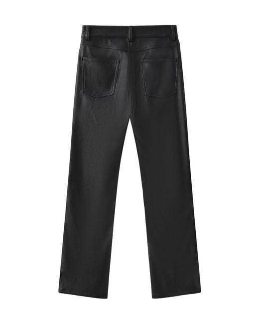 Marissa Chiara Black Belt Loop Leather Pants