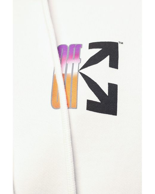 Off-White c/o Virgil Abloh White Arrow Logo Cotton Hoodie